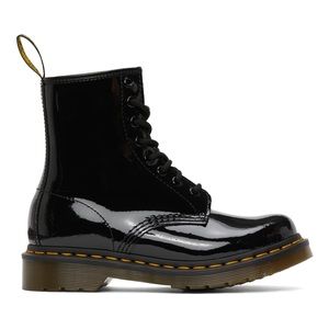 Dr. Martens Black Patent 1460 Boots, size EU 37